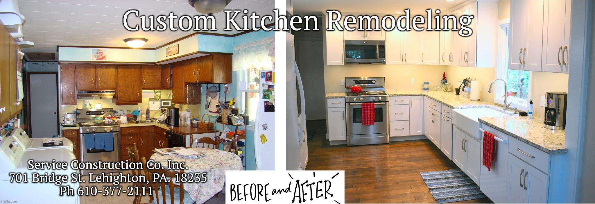 Custom Kitchens Contractors Lehigh Valley Poconos Lehighton PA Service Construction Co Inc